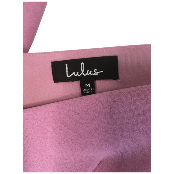 New Lulus Womens Medium Formal Cocktail Dress Sleeveless Maxi V Neck Lavender - Picture 7 of 16